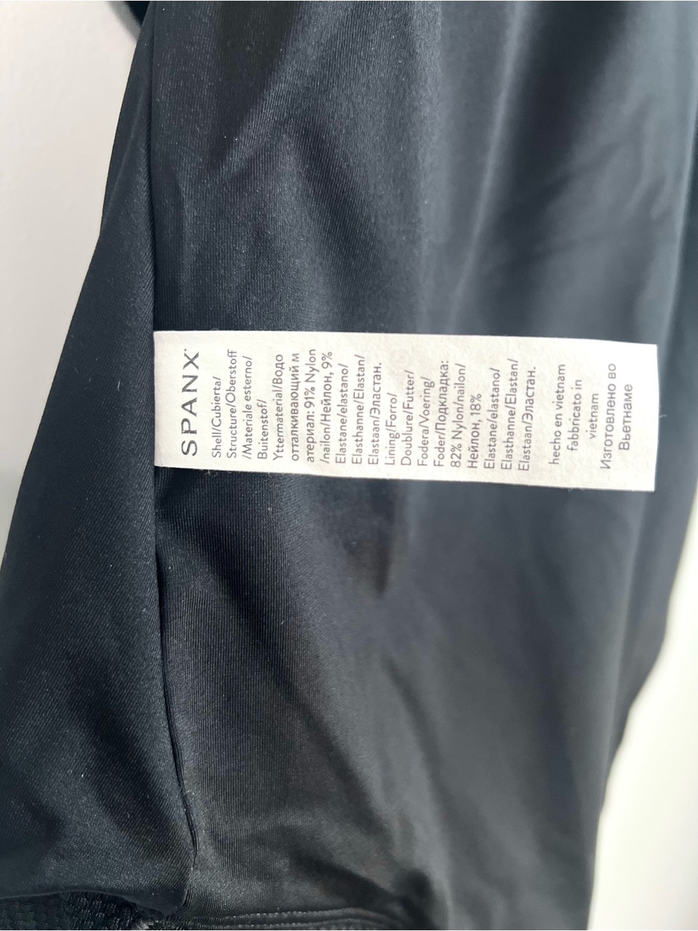 SPANX Piqué Shaping Halter One Piece Swimsuit | Black | Medium - Picture 8 of 9